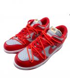 OFFWHITE×NIKEオフホワイト×ナイキ）の古着「NIKE DUNK LOW UNIVERSITY RED」｜バーシティレッド