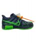 中古・古着 OFFWHITE (オフホワイト) NIKE (ナイキ) AIR RUBBER DUNK LOW ブラック×グリーン サイズ:US9：64800円