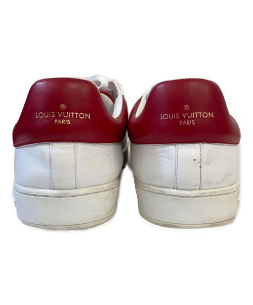 LOUIS VUITTON（ルイ ヴィトン）LOUIS VUITTON (ルイ ヴィトン) ルクセンブルグ・ライン スニーカー ホワイト×レッド サイズ:7 1/2の古着・服飾アイテム