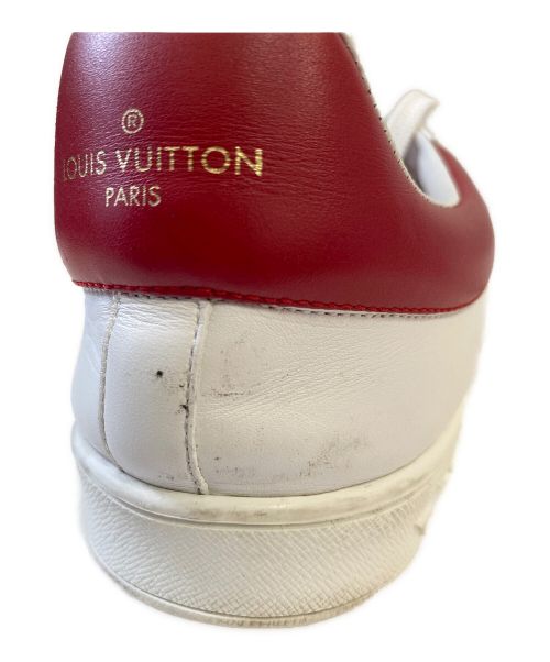 LOUIS VUITTON（ルイ ヴィトン）LOUIS VUITTON (ルイ ヴィトン) ルクセンブルグ・ライン スニーカー ホワイト×レッド サイズ:7 1/2の古着・服飾アイテム