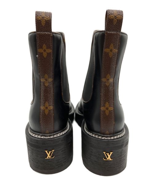 LOUIS VUITTON（ルイ ヴィトン）LOUIS VUITTON (ルイ ヴィトン) モノグラムサイドゴアブーツ ブラック サイズ:37 1/2の古着・服飾アイテム