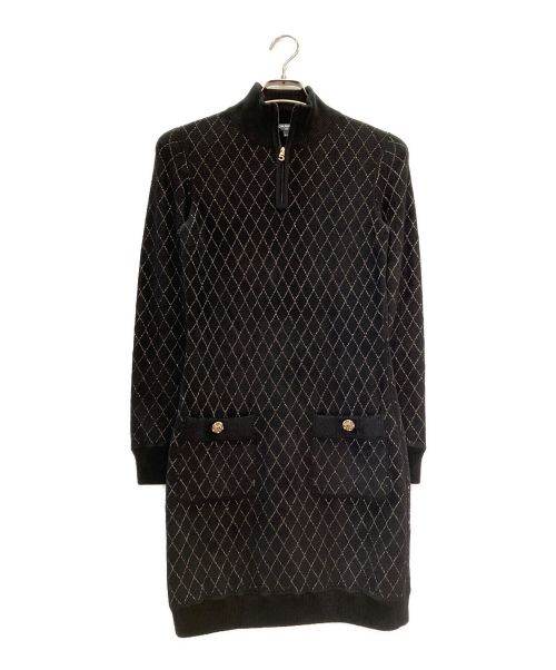 CHANEL（シャネル）CHANEL (シャネル) パイルデザインワンピース ブラック サイズ:34の古着・服飾アイテム