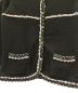 中古・古着 CHANEL (シャネル) カシミヤコットンノーカラーカーディガン ブラック サイズ:38：148000円