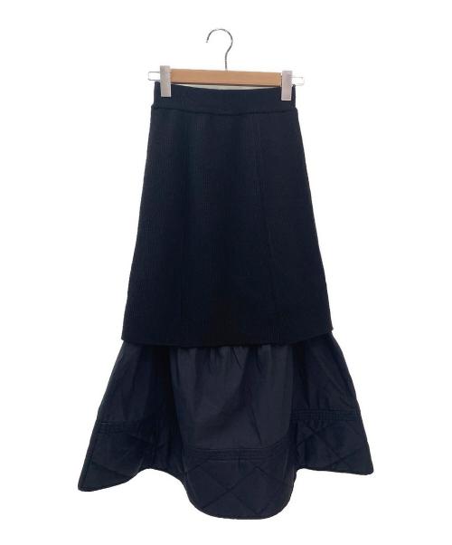 ENFOLD（エンフォルド）ENFOLD (エンフォルド) コンビネーションスカート ブラック サイズ:36の古着・服飾アイテム