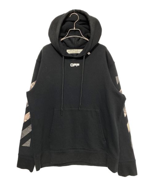 OFFWHITE（オフホワイト）OFFWHITE (オフホワイト) CARAVAGGIO ARROWS HOODIE ブラック サイズ:XLの古着・服飾アイテム