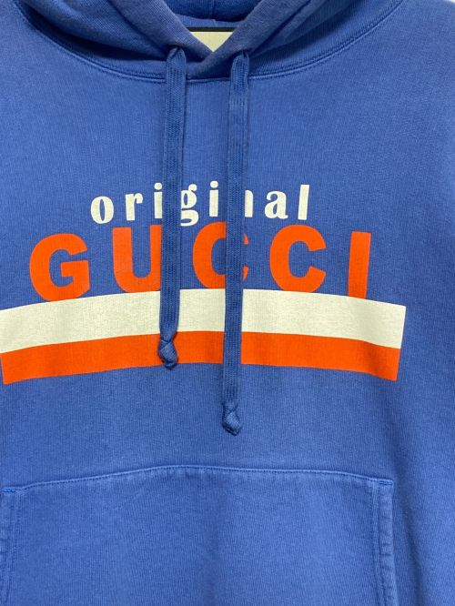 GUCCI（グッチ）GUCCI (グッチ) Original GUCCI Print Sweatshirt ブルー サイズ:Sの古着・服飾アイテム