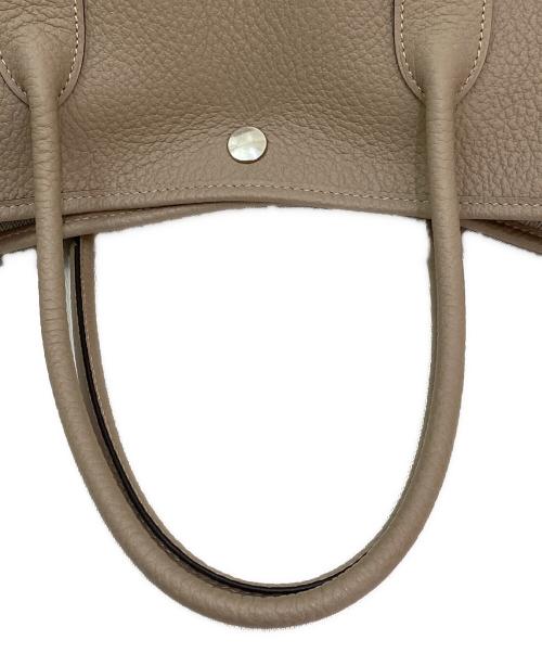 HERMES（エルメス）HERMES (エルメス) ガーデンパーティ MM/シルバー金具/ネゴンダ/ベージュ系/X刻印 グレー×シルバー金具 サイズ:MMの古着・服飾アイテム