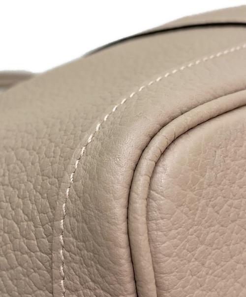 HERMES（エルメス）HERMES (エルメス) ガーデンパーティ MM/シルバー金具/ネゴンダ/ベージュ系/X刻印 グレー×シルバー金具 サイズ:MMの古着・服飾アイテム