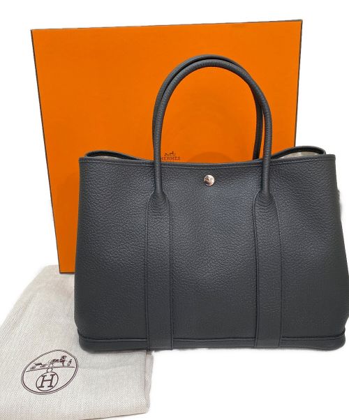 HERMES（エルメス）HERMES (エルメス) ガーデンパーティMM ブラックグレー サイズ:ＭＭの古着・服飾アイテム