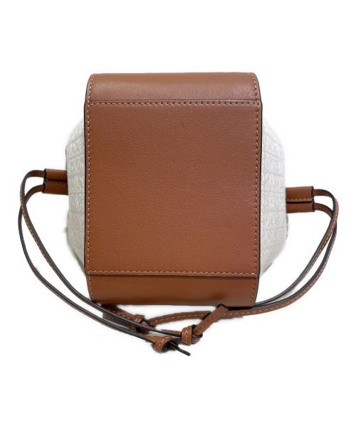 LOEWE（ロエベ）LOEWE (ロエベ) ハンモック ドローストリングバッグ ミニ ベージュ×ブラウン サイズ:ミニの古着・服飾アイテム