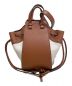 LOEWE (ロエベ) ハンモック ドローストリングバッグ ミニ ベージュ×ブラウン サイズ:ミニ：168000円