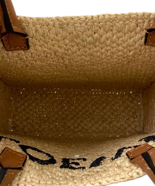 LOEWE（ロエベ）LOEWE (ロエベ) ラフィアロゴショルダーバッグ ベージュ×ブラウンの古着・服飾アイテム