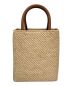 LOEWE (ロエベ) ラフィアロゴショルダーバッグ ベージュ×ブラウン：138000円