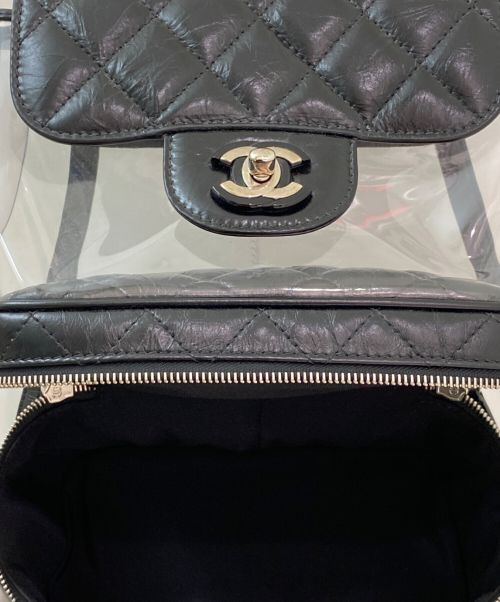 CHANEL（シャネル）CHANEL (シャネル) クリアバックパック ブラック サイズ:-の古着・服飾アイテム