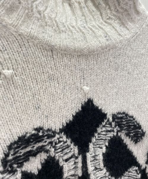 CHANEL（シャネル）CHANEL (シャネル) ココネージュニット ホワイト×ブラック サイズ:36の古着・服飾アイテム
