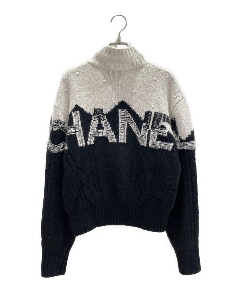 CHANEL（シャネル）CHANEL (シャネル) ココネージュニット ホワイト×ブラック サイズ:36の古着・服飾アイテム