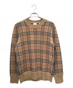BURBERRYバーバリー）の古着「ノバチェックニット」｜ベージュ