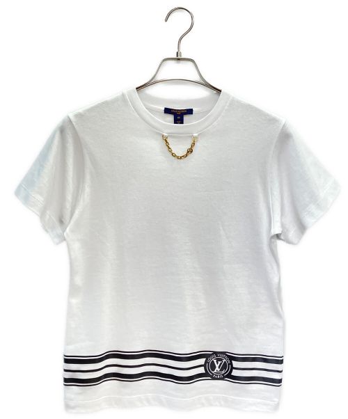 LOUIS VUITTON（ルイ ヴィトン）LOUIS VUITTON (ルイ ヴィトン) ロゴ チェーン 半袖Tシャツ ホワイト サイズ:XSの古着・服飾アイテム