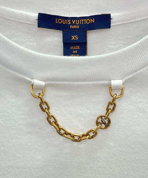 LOUIS VUITTON（ルイ ヴィトン）LOUIS VUITTON (ルイ ヴィトン) ロゴ チェーン 半袖Tシャツ ホワイト サイズ:XSの古着・服飾アイテム