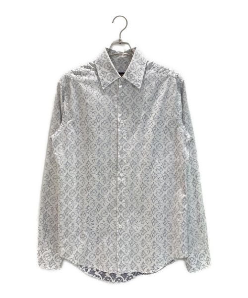 LOUIS VUITTON（ルイ ヴィトン）LOUIS VUITTON (ルイ ヴィトン) モノグラムフラワーパターン コットン長袖シャツ ホワイト サイズ:Lの古着・服飾アイテム
