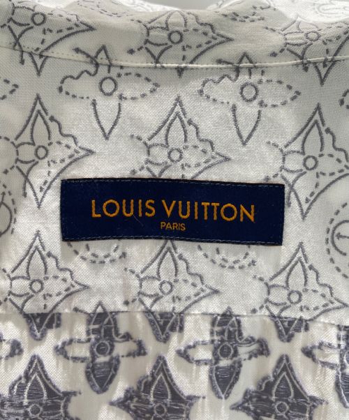 LOUIS VUITTON（ルイ ヴィトン）LOUIS VUITTON (ルイ ヴィトン) モノグラムフラワーパターン コットン長袖シャツ ホワイト サイズ:Lの古着・服飾アイテム