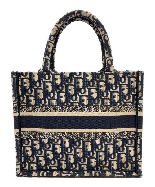 Christian Dior（クリスチャン ディオール）Christian Dior (クリスチャン ディオール) ブックトートスモールバッグ アイボリー×ネイビーの古着・服飾アイテム