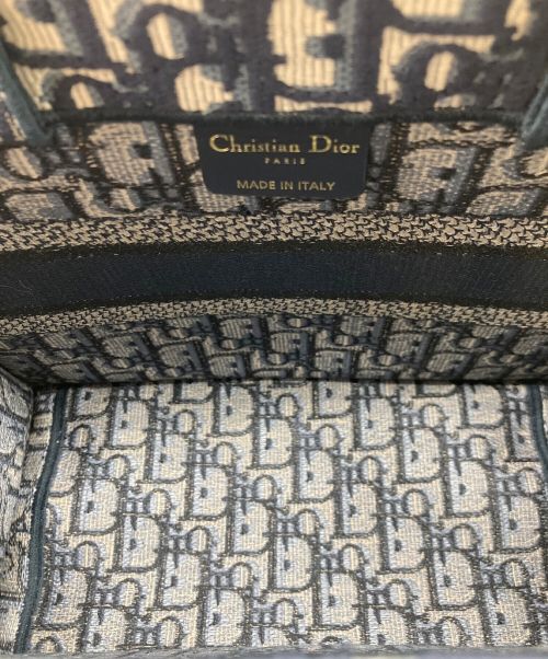 Christian Dior（クリスチャン ディオール）Christian Dior (クリスチャン ディオール) ブックトートスモールバッグ アイボリー×ネイビーの古着・服飾アイテム