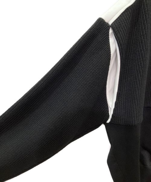 LOUIS VUITTON（ルイ ヴィトン）LOUIS VUITTON (ルイ ヴィトン) パッチロゴ ミックスニット ブラック サイズ:Sの古着・服飾アイテム