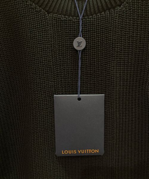 LOUIS VUITTON（ルイ ヴィトン）LOUIS VUITTON (ルイ ヴィトン) パッチロゴ ミックスニット ブラック サイズ:Sの古着・服飾アイテム