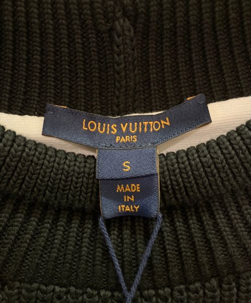 LOUIS VUITTON（ルイ ヴィトン）LOUIS VUITTON (ルイ ヴィトン) パッチロゴ ミックスニット ブラック サイズ:Sの古着・服飾アイテム