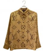 LOUIS VUITTONルイ ヴィトン）の古着「モノグラムシルクシャツ」｜ブラウン