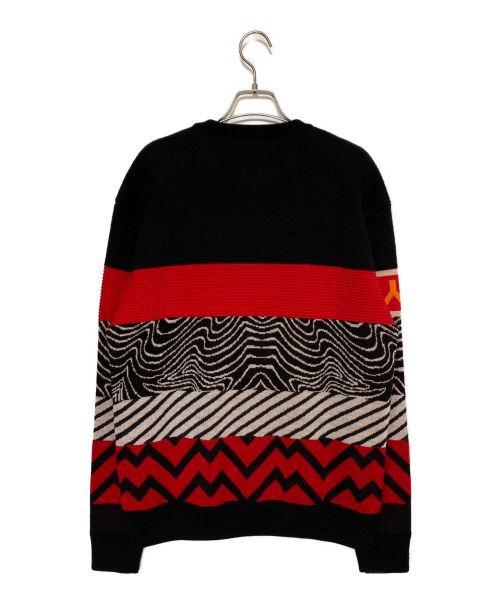 GIVENCHY（ジバンシィ）GIVENCHY (ジバンシィ) 総柄切替ニット ブラック サイズ:Sの古着・服飾アイテム