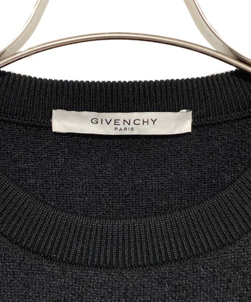 GIVENCHY（ジバンシィ）GIVENCHY (ジバンシィ) 総柄切替ニット ブラック サイズ:Sの古着・服飾アイテム