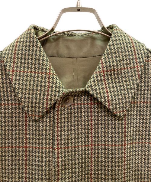 ANATOMICA（アナトミカ）ANATOMICA (アナトミカ) リバーシブル チェック シングルラグランコート グリーン サイズ:48の古着・服飾アイテム