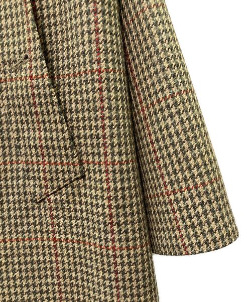ANATOMICA（アナトミカ）ANATOMICA (アナトミカ) リバーシブル チェック シングルラグランコート グリーン サイズ:48の古着・服飾アイテム