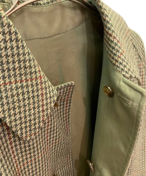 ANATOMICA（アナトミカ）ANATOMICA (アナトミカ) リバーシブル チェック シングルラグランコート グリーン サイズ:48の古着・服飾アイテム