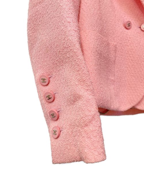 CHANEL（シャネル）CHANEL (シャネル) ツイードジャケット ピンク サイズ:40の古着・服飾アイテム