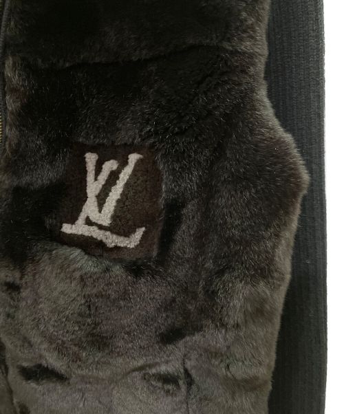 LOUIS VUITTON（ルイ ヴィトン）LOUIS VUITTON (ルイ ヴィトン) ラビット切替ニット ブラック×ブラウン サイズ:Lの古着・服飾アイテム