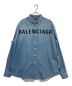 BALENCIAGA（バレンシアガ）の古着「Denim Long Sleeves Plain Cotton Logo Luxury Shirts 」｜インディゴ