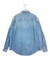 BALENCIAGA (バレンシアガ) Denim Long Sleeves Plain Cotton Logo Luxury Shirts  インディゴ サイズ:SIZE 37：69800円