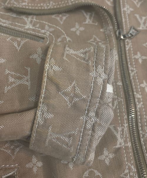 LOUIS VUITTON（ルイ ヴィトン）LOUIS VUITTON (ルイ ヴィトン) モノグラムデニムライダースジャケット ブラウン サイズ:36の古着・服飾アイテム