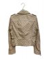 LOUIS VUITTON (ルイ ヴィトン) モノグラムデニムライダースジャケット ブラウン サイズ:36：99800円