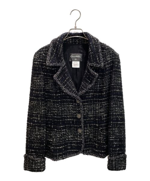 CHANEL（シャネル）CHANEL (シャネル) ココボタンツイードジャケット ブラック サイズ:42の古着・服飾アイテム