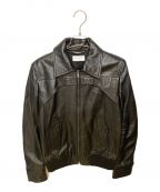 Saint Laurent Parisサンローランパリ）の古着「ラムスキンジップアップジャケット」｜ブラック