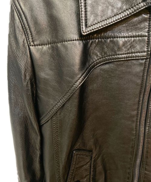 Saint Laurent Paris（サンローランパリ）Saint Laurent Paris (サンローランパリ) ラムスキンジップアップジャケット ブラック サイズ:42の古着・服飾アイテム