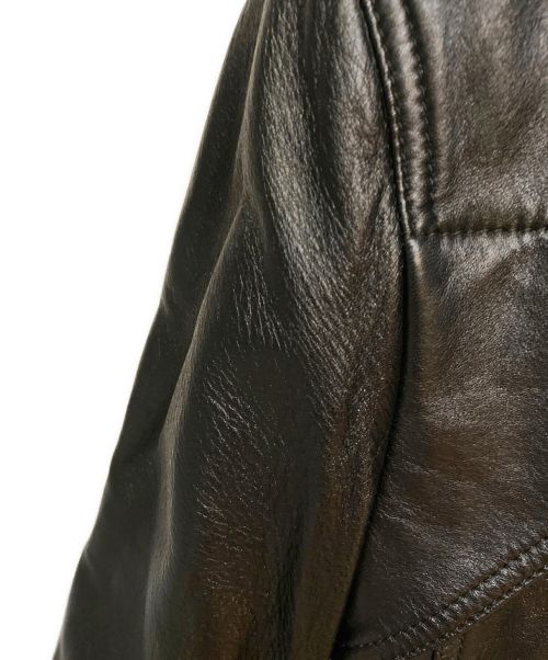 Saint Laurent Paris（サンローランパリ）Saint Laurent Paris (サンローランパリ) ラムスキンジップアップジャケット ブラック サイズ:42の古着・服飾アイテム