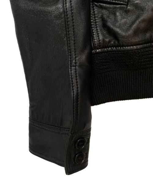 Saint Laurent Paris（サンローランパリ）Saint Laurent Paris (サンローランパリ) ラムスキンジップアップジャケット ブラック サイズ:42の古着・服飾アイテム