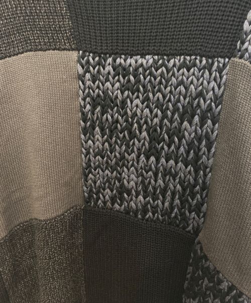 sacai（サカイ）sacai (サカイ) バッファローチェックニット ブラック サイズ:2の古着・服飾アイテム