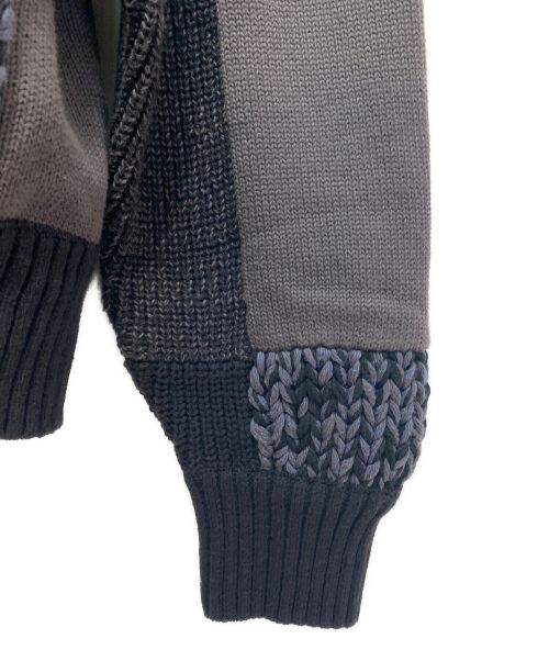 sacai（サカイ）sacai (サカイ) バッファローチェックニット ブラック サイズ:2の古着・服飾アイテム