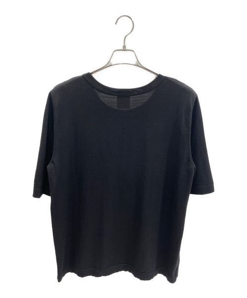 CHANEL（シャネル）CHANEL (シャネル) 半袖エンブレムニット ブラック サイズ:46の古着・服飾アイテム